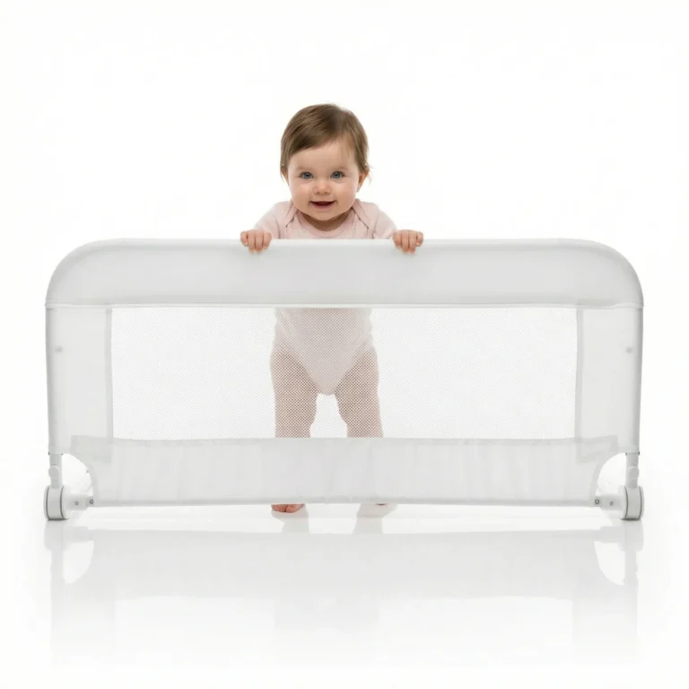 Barandillas — (BLANCO-95CM) BARANDILLA PLEGABLE BLANCO LISTADOS — PLASTIMYR_BARANDILLA-PLEGABLE-95CM_01-1